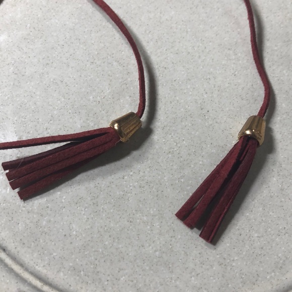 Red Faux Leather Hair Band - Picture 4 of 4